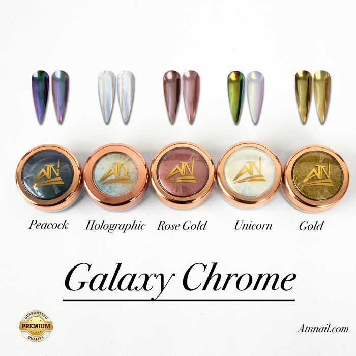 ATN CHROME - GALAXY COLORS  CHROME NAIL POWDER- 0.9 GRAM