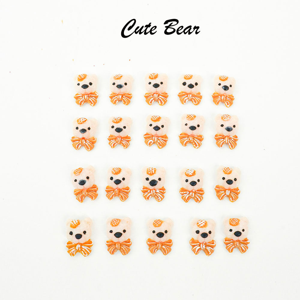 3D DECORATION - RABBIT_BEAR_KITTY_BOW - 12 DESIGNS | 38-48 PCS