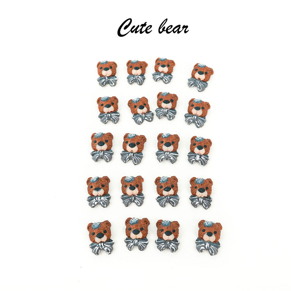 3D DECORATION - RABBIT_BEAR_KITTY_BOW - 12 DESIGNS | 38-48 PCS