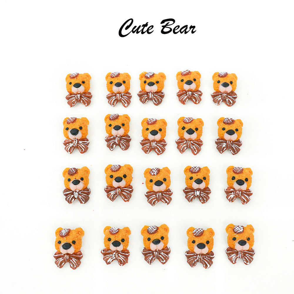 3D DECORATION - RABBIT_BEAR_KITTY_BOW - 12 DESIGNS | 38-48 PCS