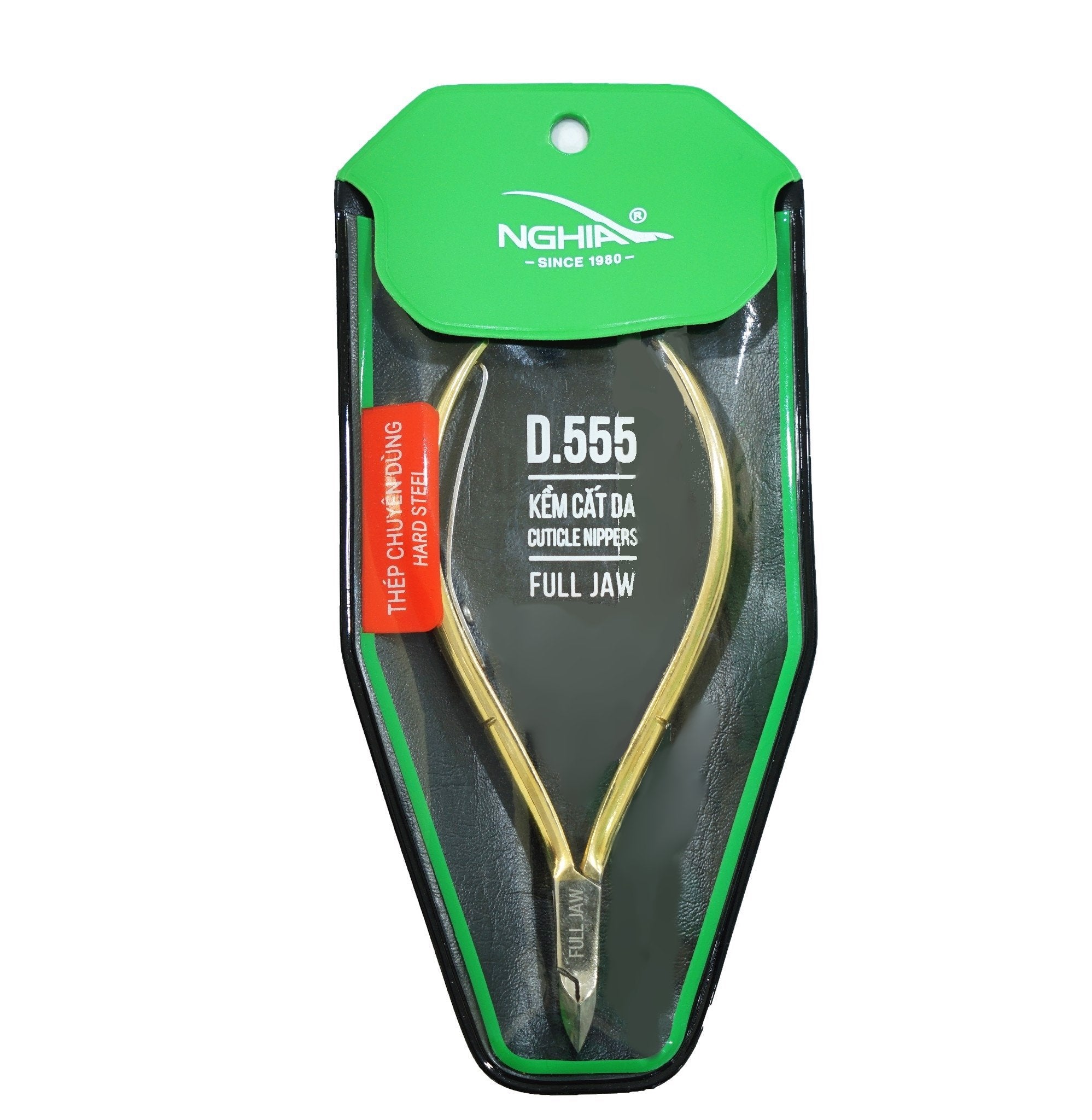 KEM NGHIA - D-555 - FULL JAW - Hard Steel Cuticle Nippers