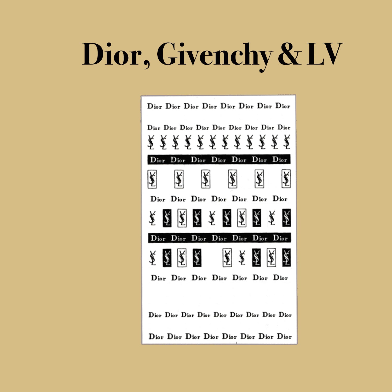 STICKER - DIOR, GIVENCHY & LV | SET 6 PCS – ATN Nail Supply