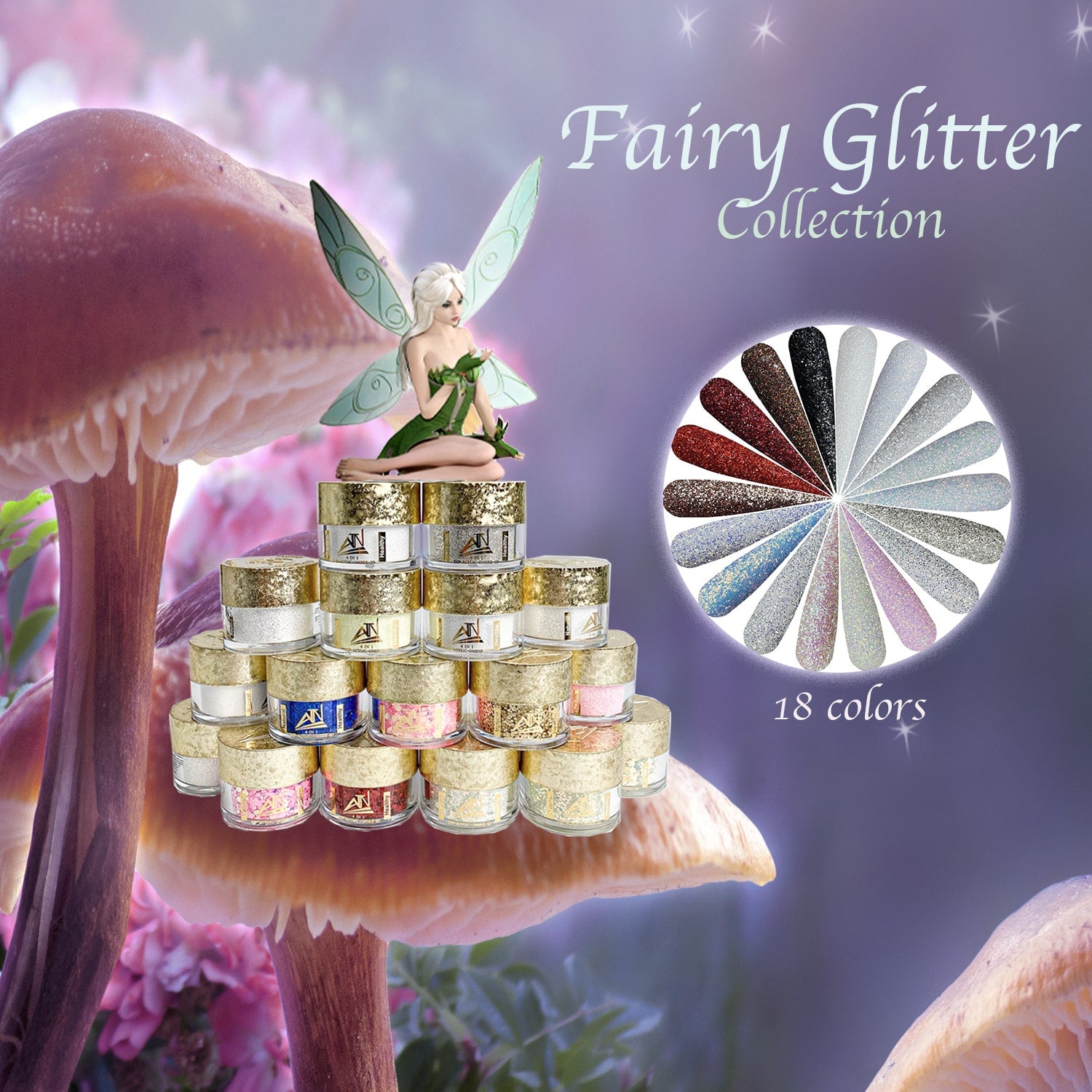 ATN FAIRY COLLECTION 1/2 oz - SUGAR GLITTER - FR 18 COLORS