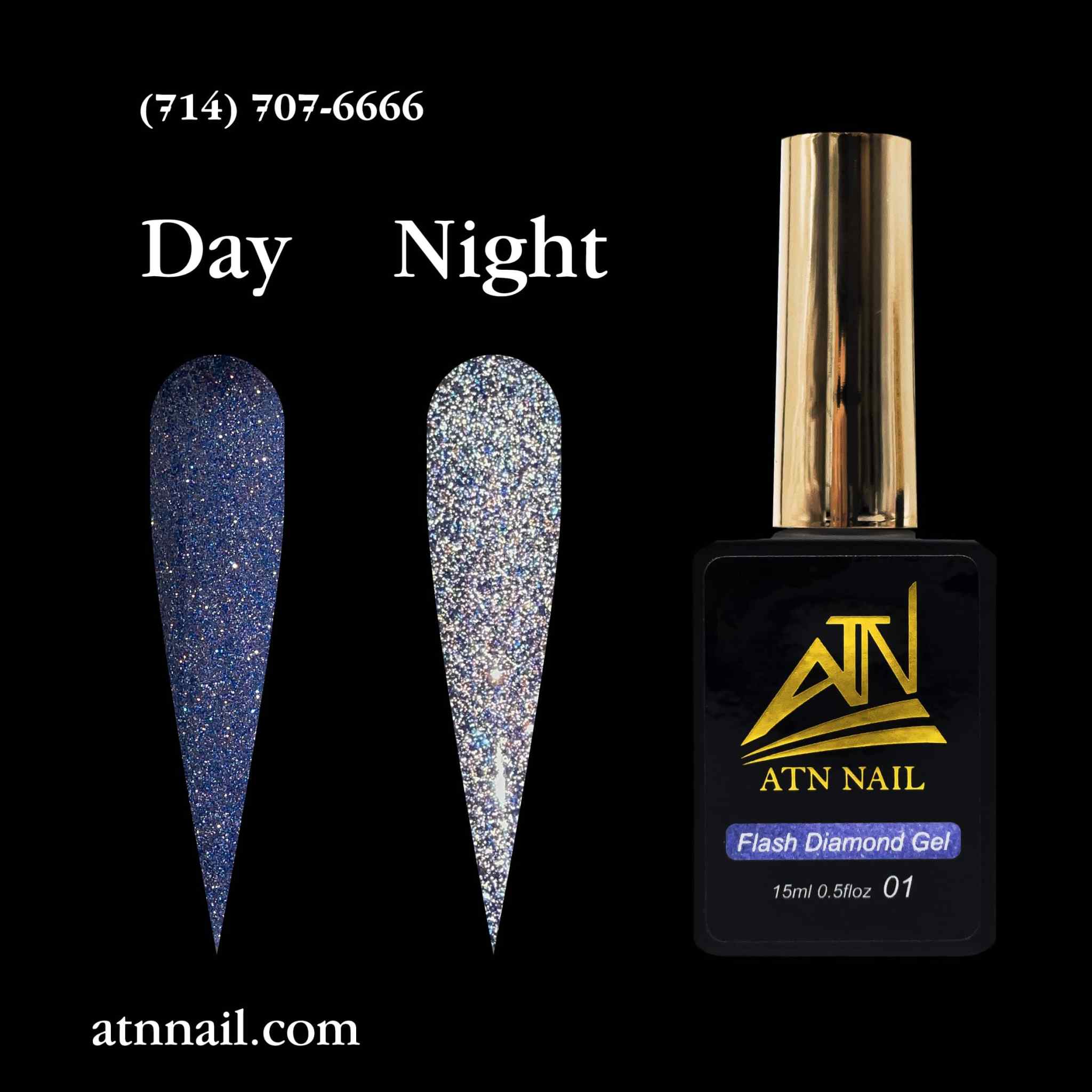 ATN Flash Diamond Glitter Gel - Set 18 Colors