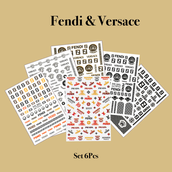 Sticker Pack - Gucci, Versace, Prada, Louie Vuitton, Fendi, Dolce