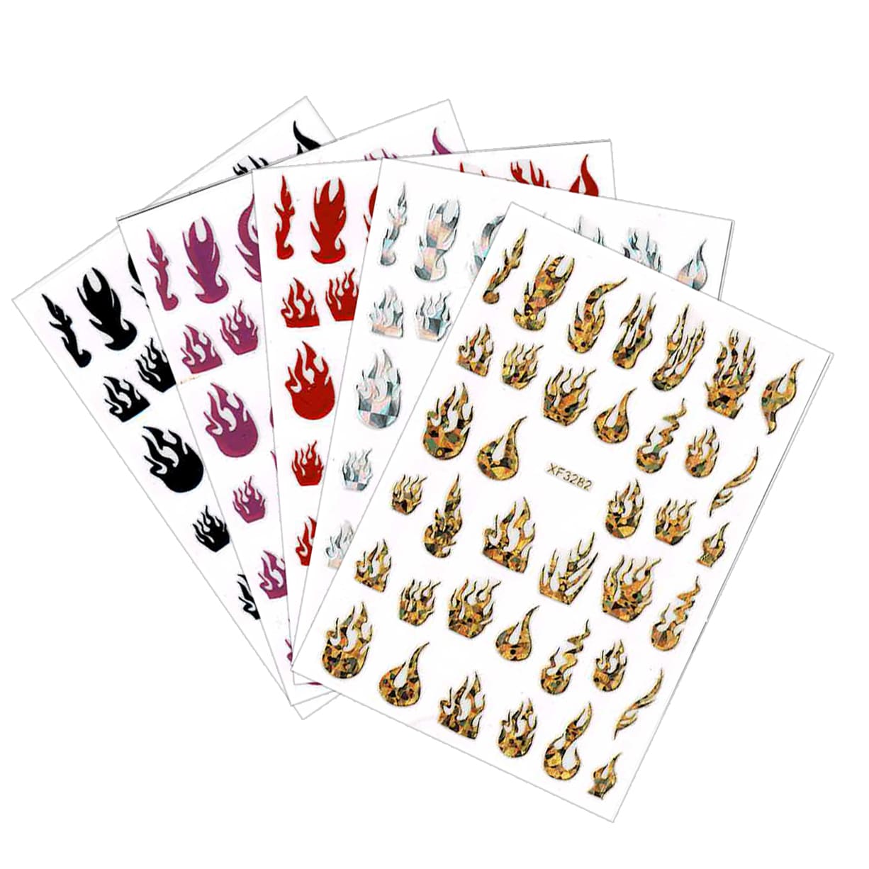 Chain Incendio Bit Sticker STICKER - FIRE | SET 5 PCS – ATN Nail Supply