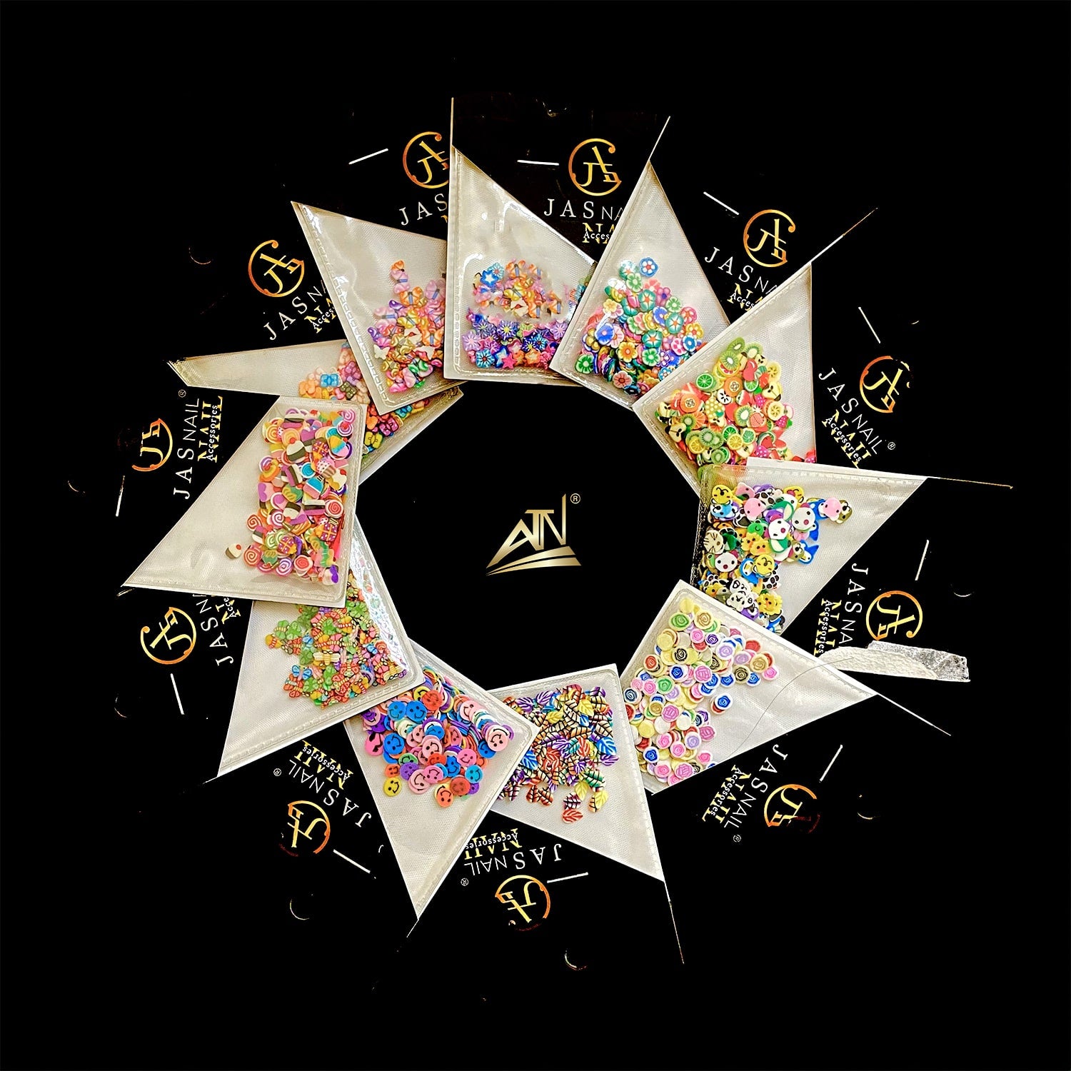 TRANG TRÍ MÓNG TAY - SEQUINS - Bộ sưu tập hoa | Bộ 10 chiếc