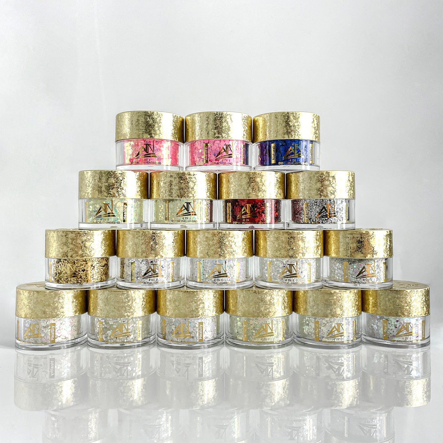 Gleam Glitter Collection 1/2 oz - GL 18 Colors – ATN Nail Supply