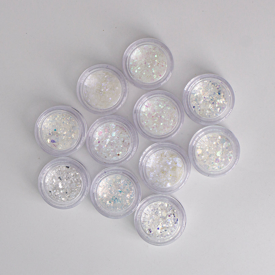 Lấp lánh - Bộ 12 hình lục giác ba chiều hỗn hợp