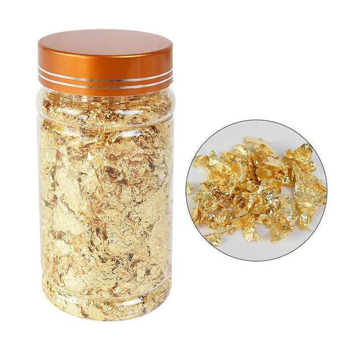 Gold Flakes on Nails - Big Jar – Scarlett Nail Supplies