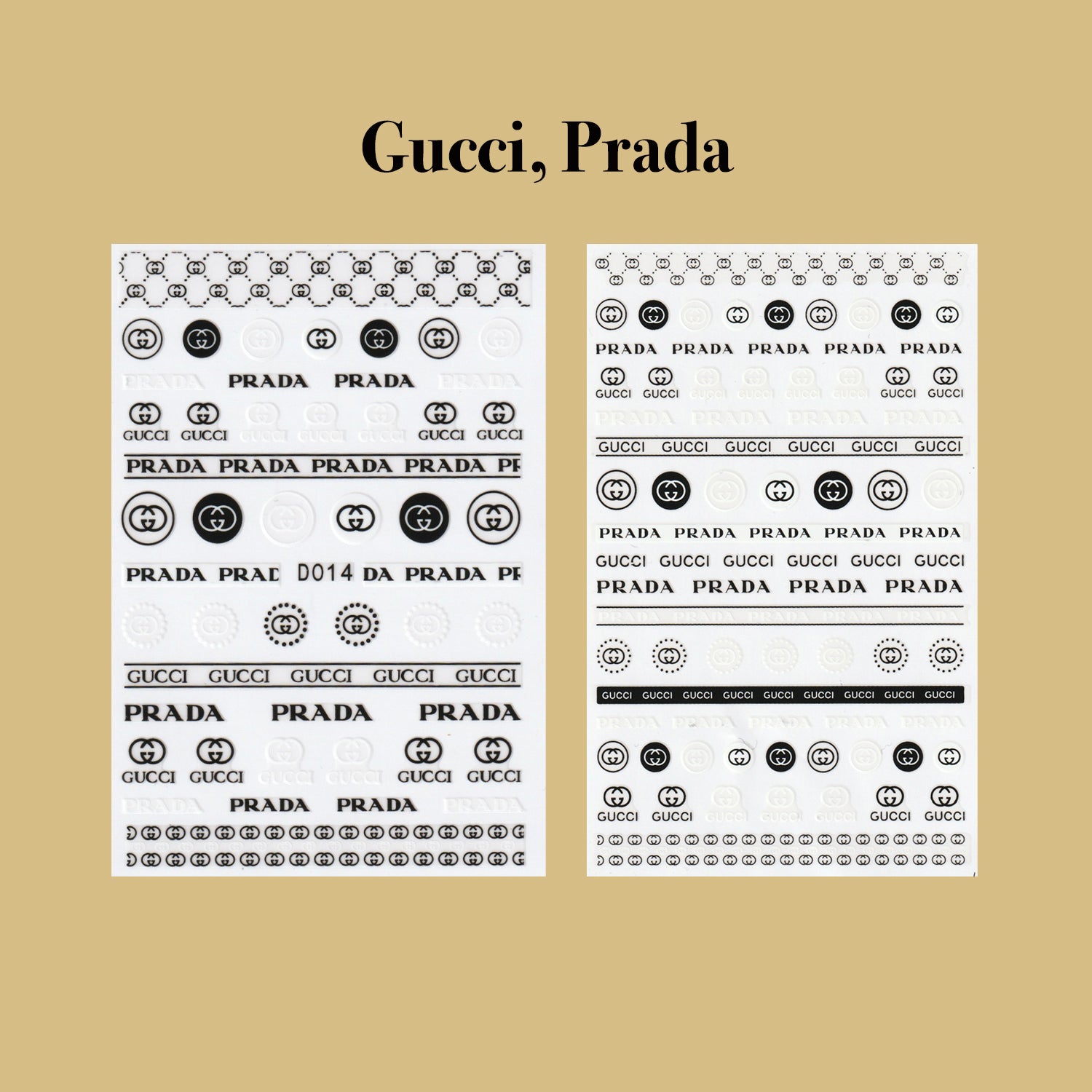 STICKER - PRADA, GUCCI & HERMES | SET 7 PCS