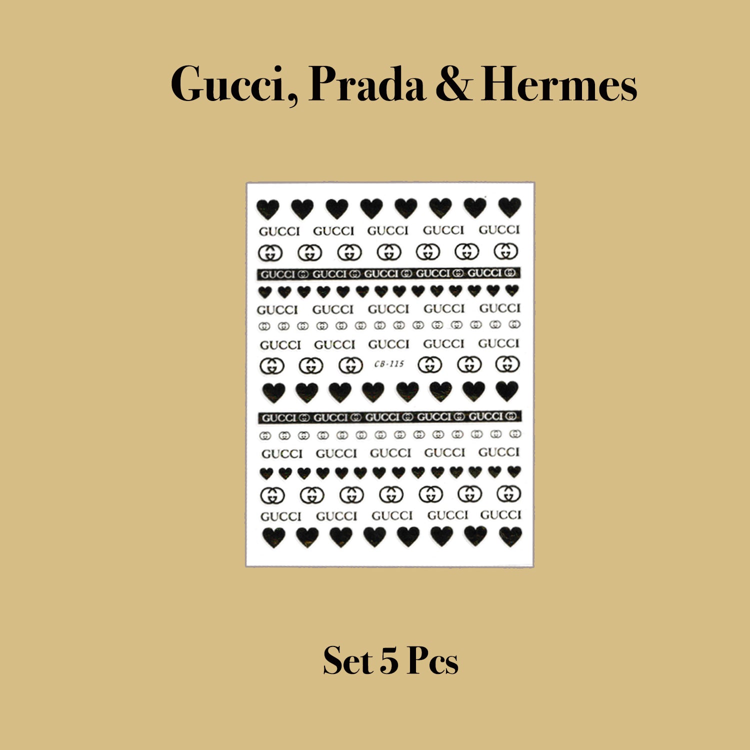 STICKER - PRADA, GUCCI & HERMES | SET 7 PCS