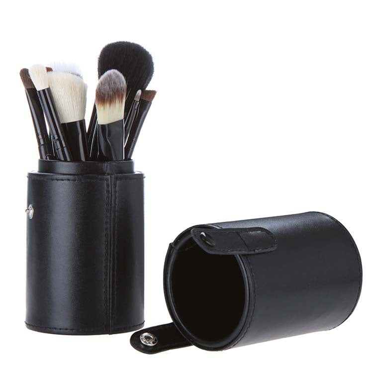 LEATHER NAIL BRUSH HOLDER - BLACK