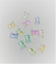 NAIL ART DECORATION - 3D BEAR 6 COLORS | 12 PCS