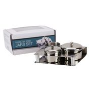STAINLESS STEEL LIQUID JARS - Set 3 pcs