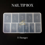 Nail Tip Storage Box (0–10 Compartments)