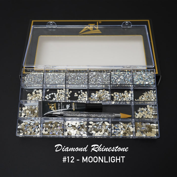 New Diamond box - Mixed Shapes Rhinestone | 20 Shapes/Pack