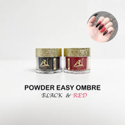 Black & Red Ombre Acrylic Powder