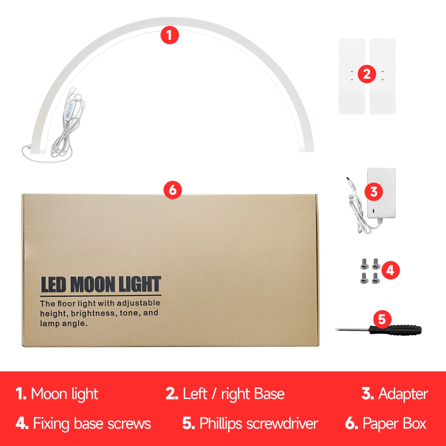 LED MOON LIGHT  for MANICURE TABLE - 3 COLORS TONE