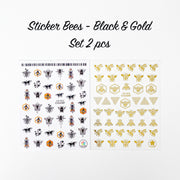STICKER - BEES BLACK & GOLD | SET 2 PCS