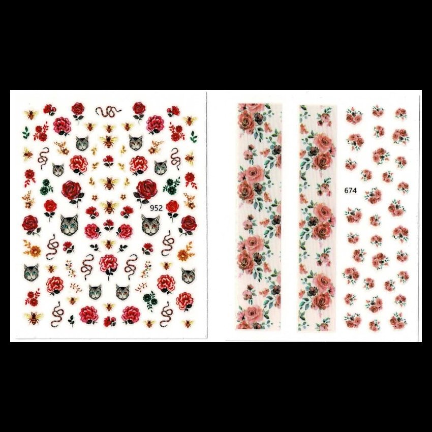 STICKER - FLOWERS JOYFUL ROSE | SET 2 PCS