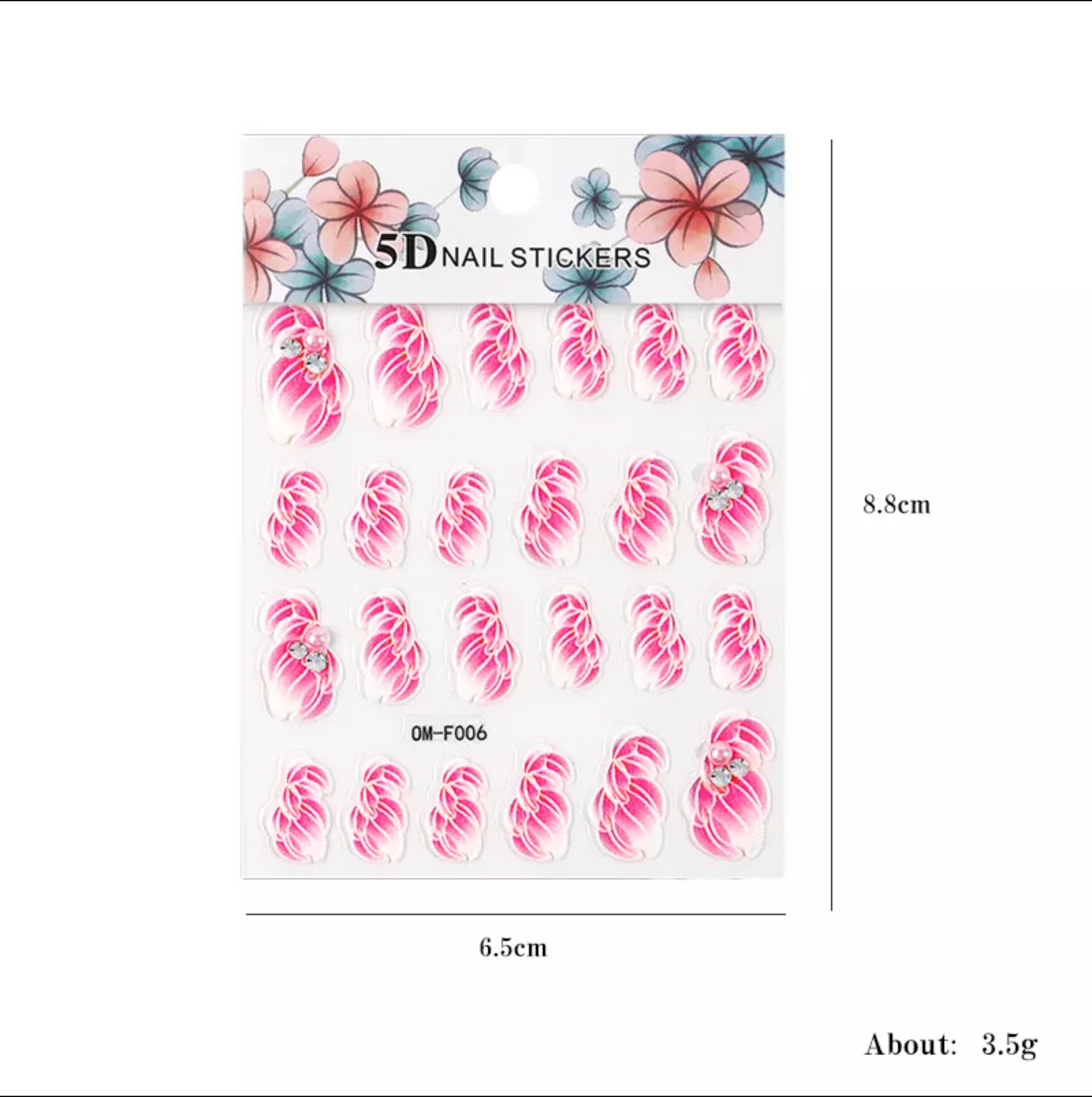 STICKER - 5D FLOWERS | SET 4 PCS
