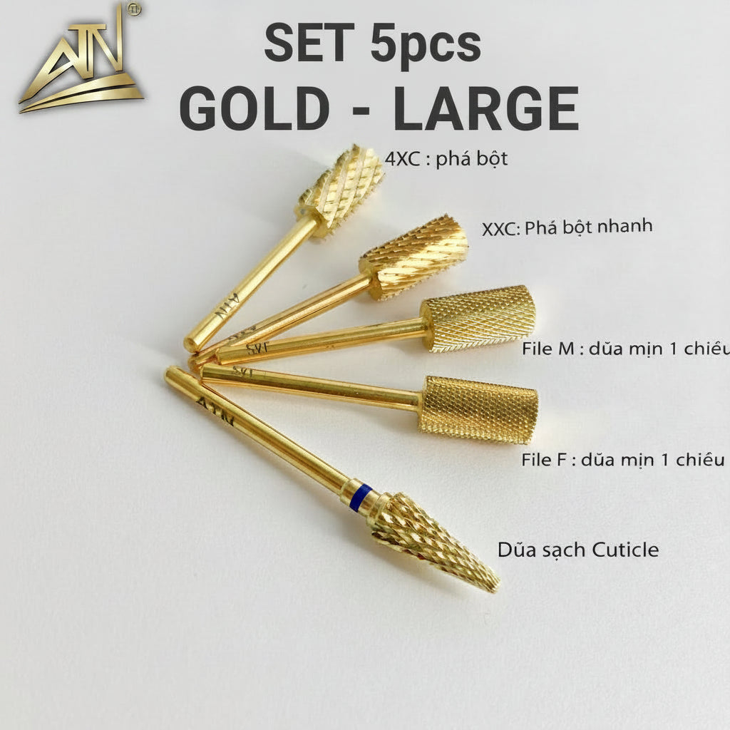 Drill Bit - Set 5pcs Gold