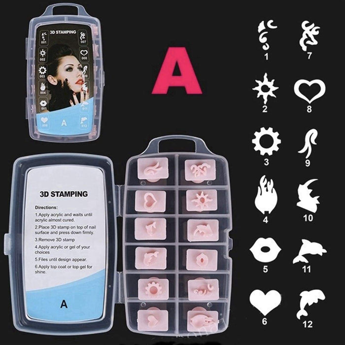 NAIL Art Design - 3D Stamping | Set 192 pcs