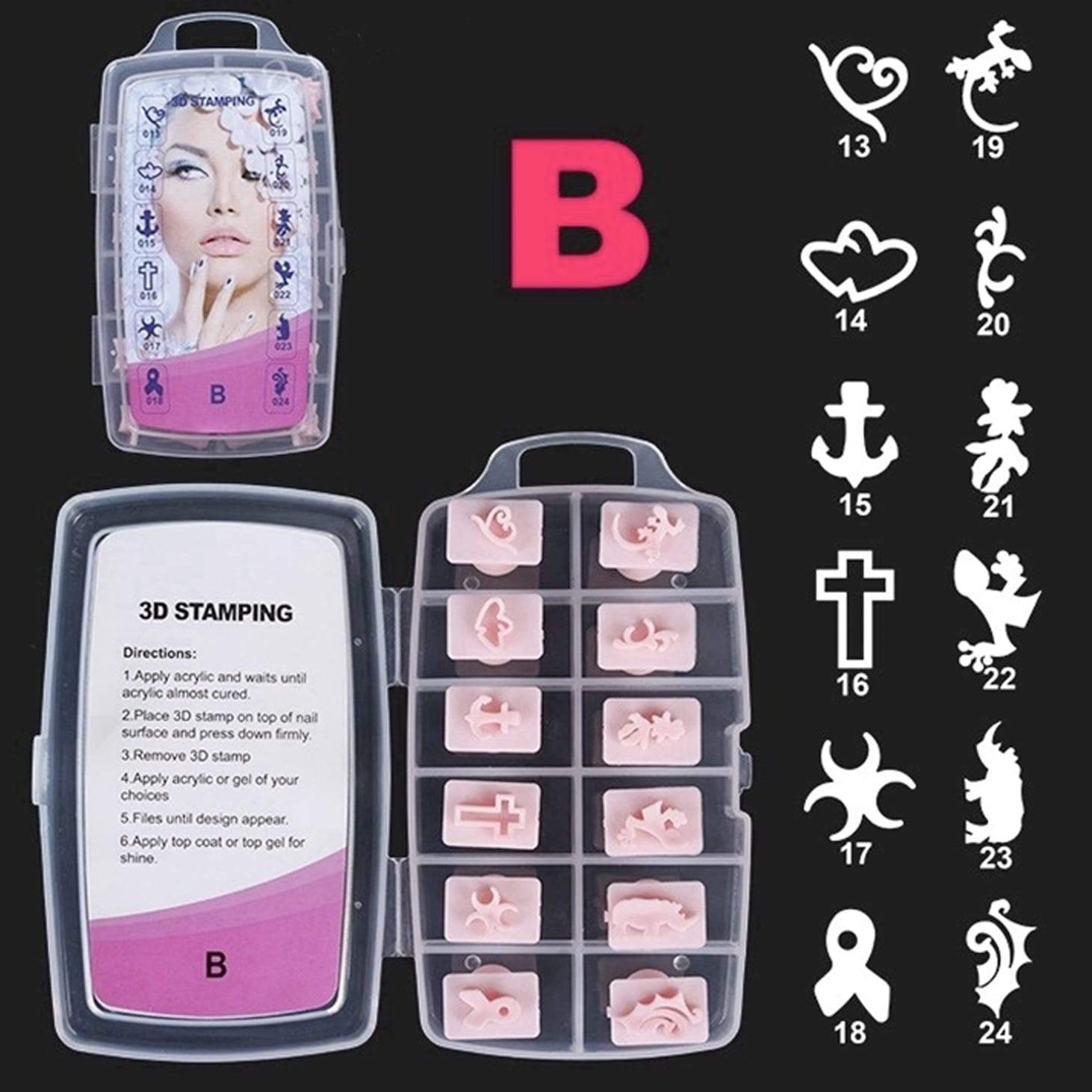 NAIL Art Design - 3D Stamping | Set 192 pcs