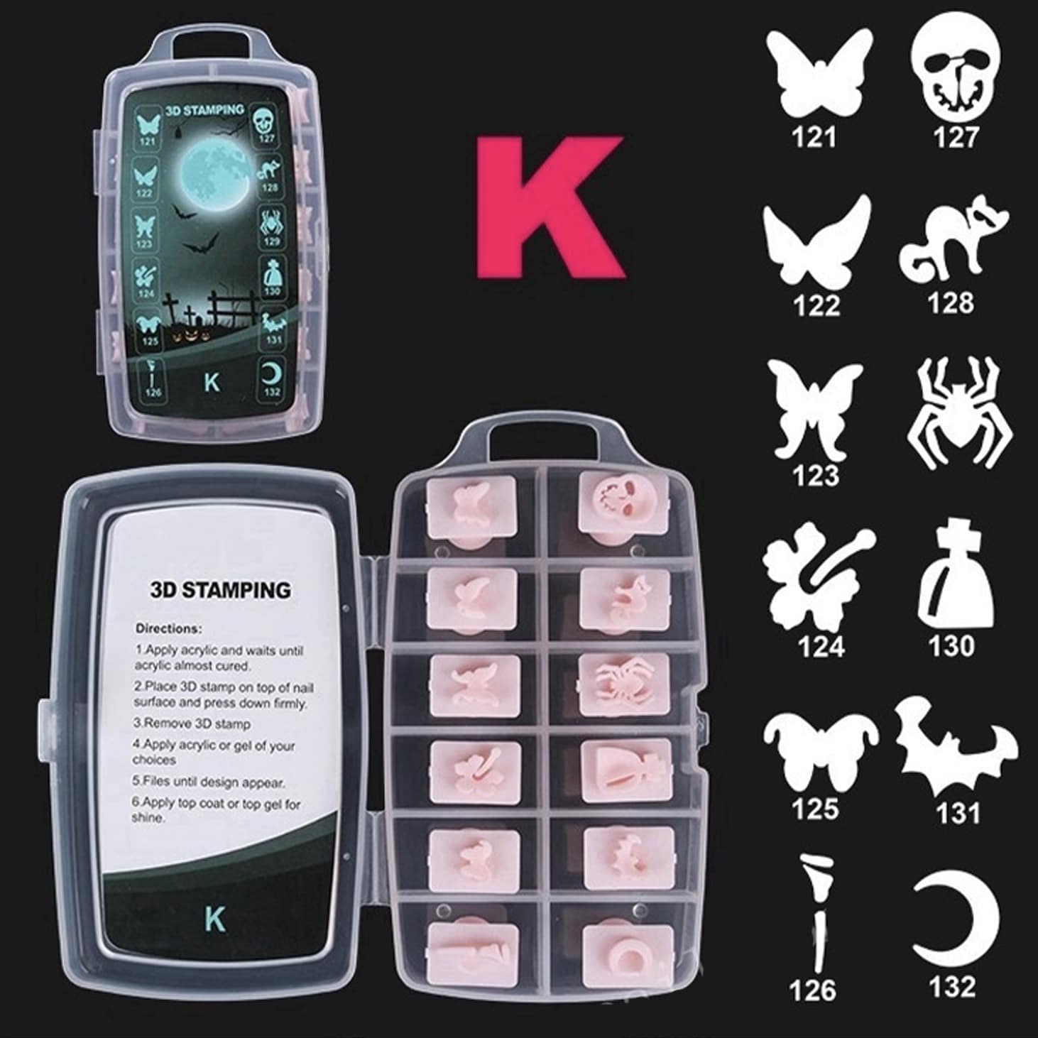 NAIL Art Design - 3D Stamping | Set 192 pcs