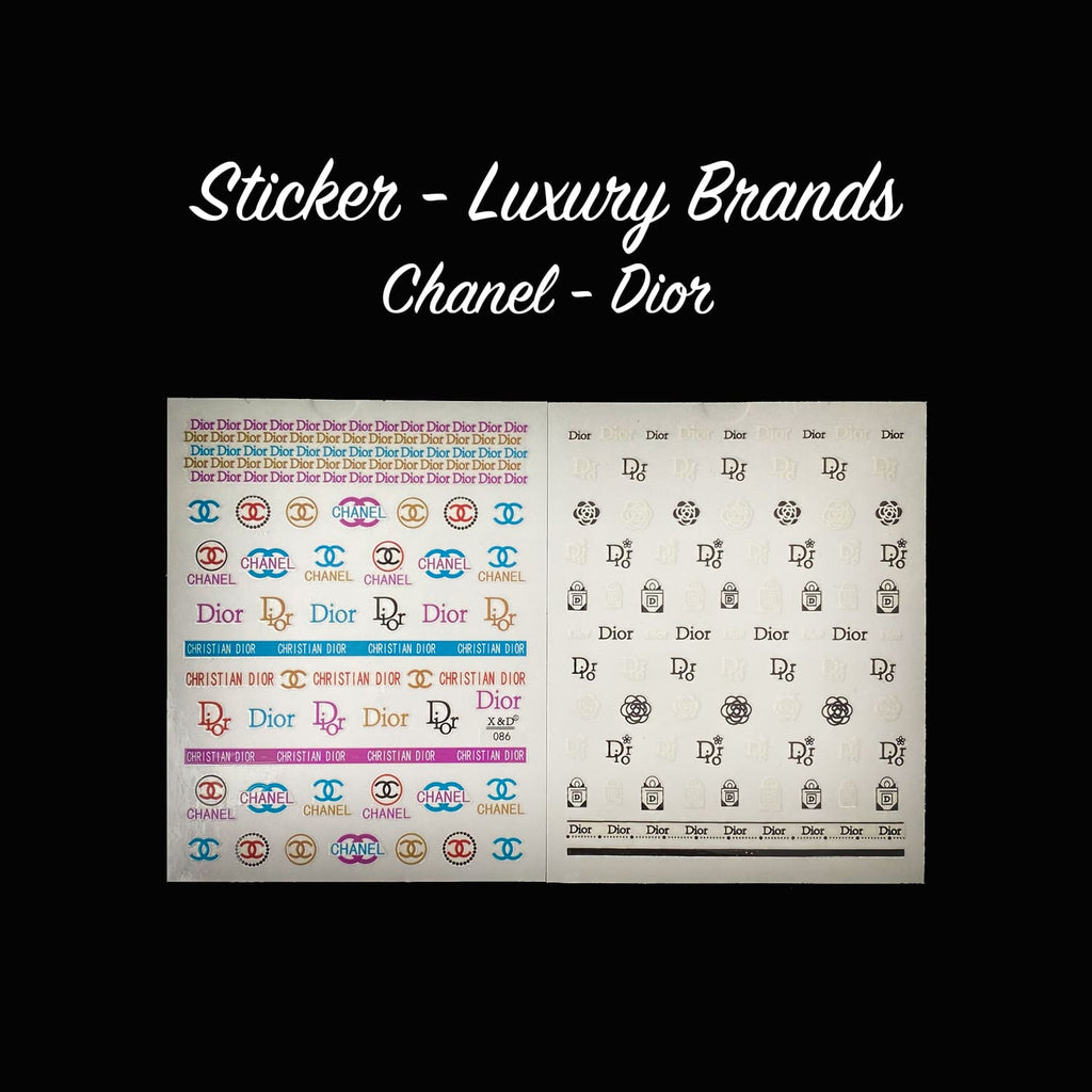 STICKER - CHANEL, DIOR | SET 2 PCS — ATN Nail Supply