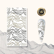 STICKER - GOLD BLACK LINE ART | 1 PCS