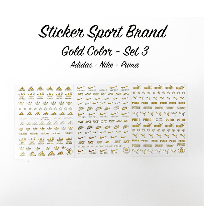 STICKER - SPORT BRANDS GOLD | SET 3 Pcs