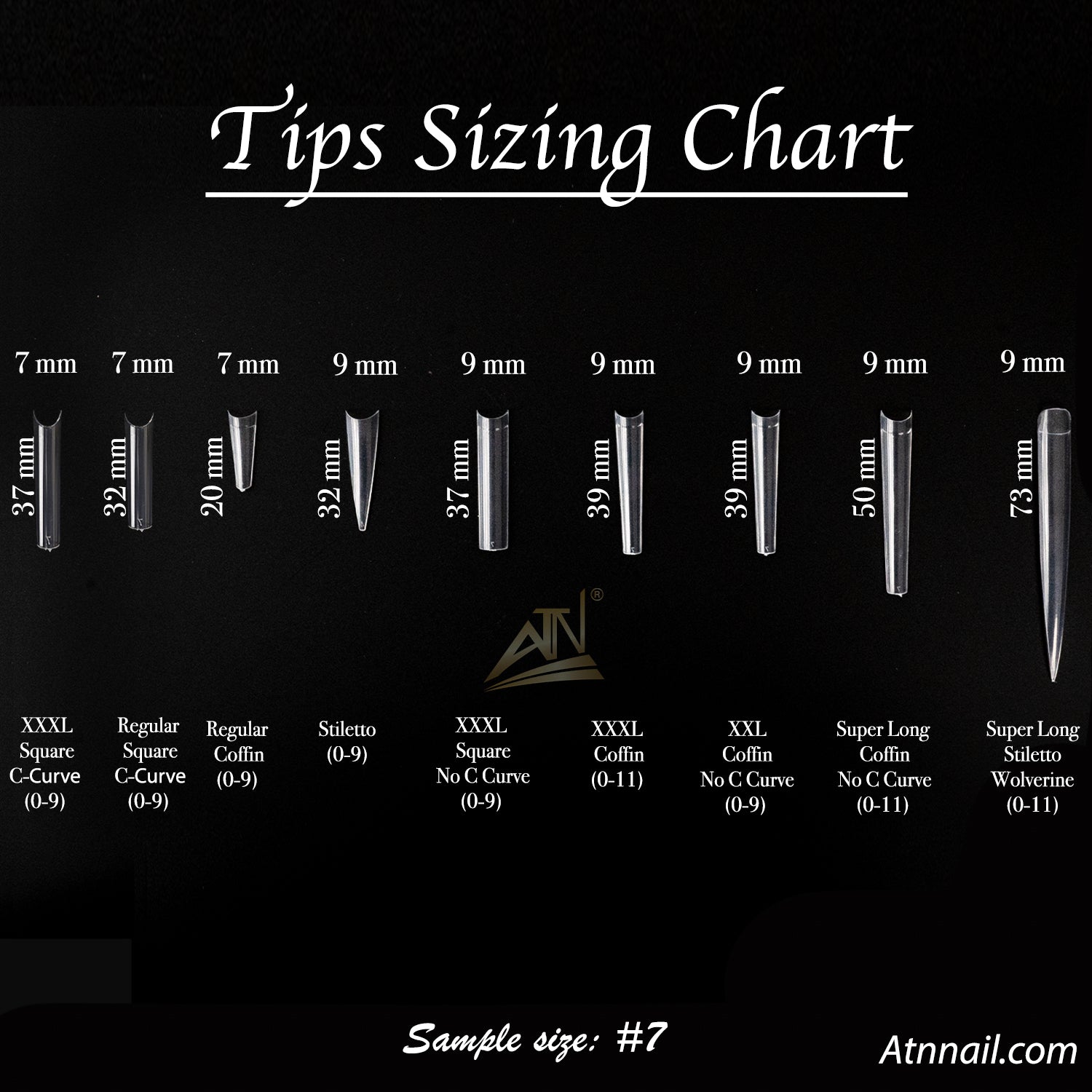 Regular Coffin Tips (0-9)