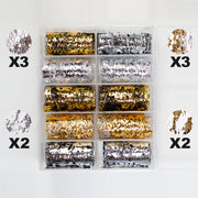 Transfer Foil - Gold & Silver with Black & White Mesh