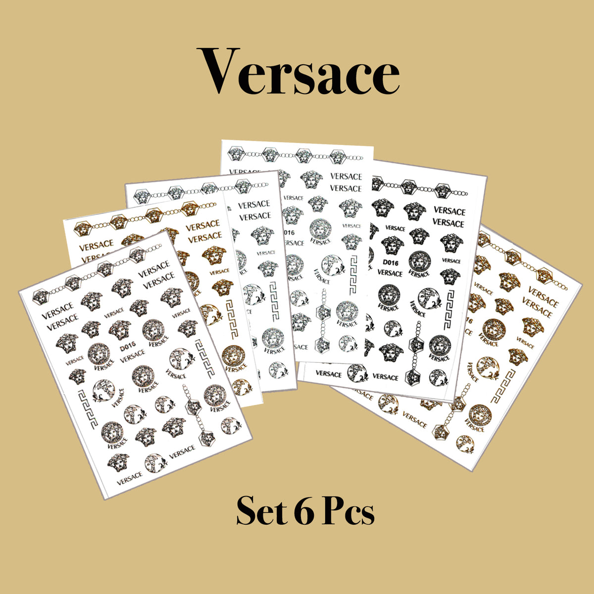 STICKER - VERSACE | SET 6 PCS — ATN Nail Supply