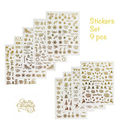 STICKER - CHRISTMAS GOLD 02 | SET 9 PCS
