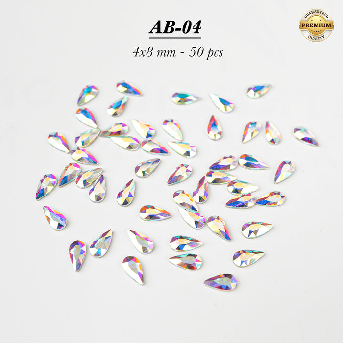 HIGH QUALITY 3D AB RAINBOW DIAMOND GEMSTONE - Flat Back