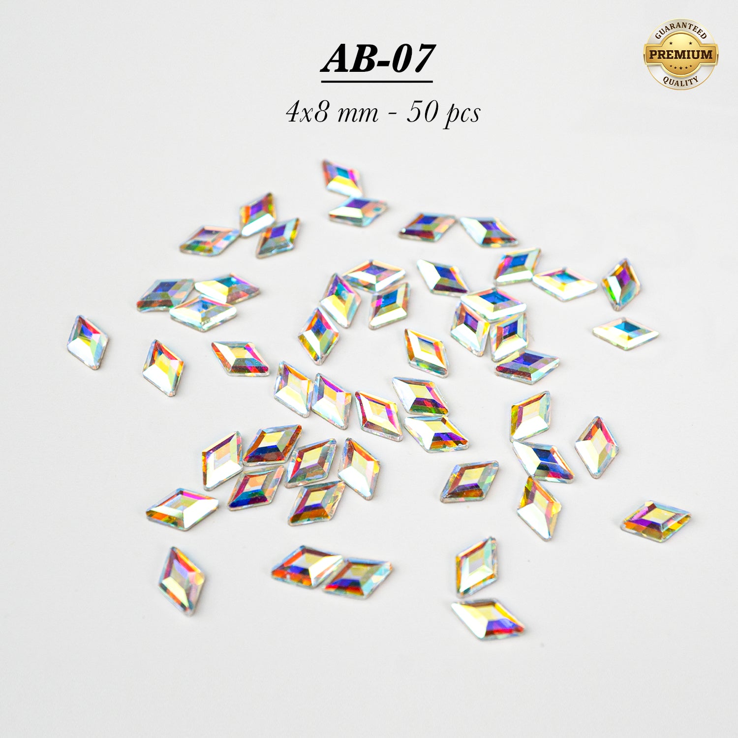 HIGH QUALITY 3D AB RAINBOW DIAMOND GEMSTONE - Flat Back
