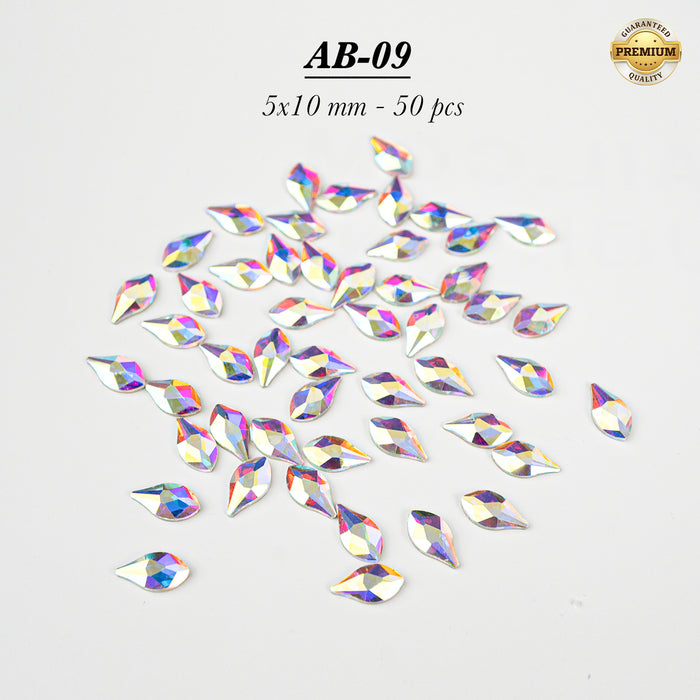 HIGH QUALITY 3D AB RAINBOW DIAMOND GEMSTONE - Flat Back