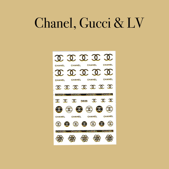 Gold Drip CHANEL, GUCCI, LV Stickers