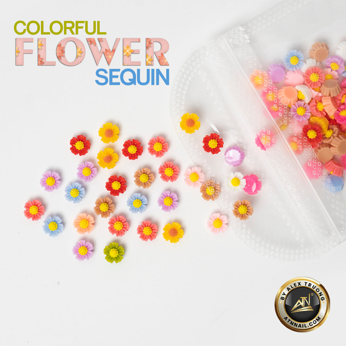 Nails Decoration - 5D Colorful Butterfly / Flower & Pearl