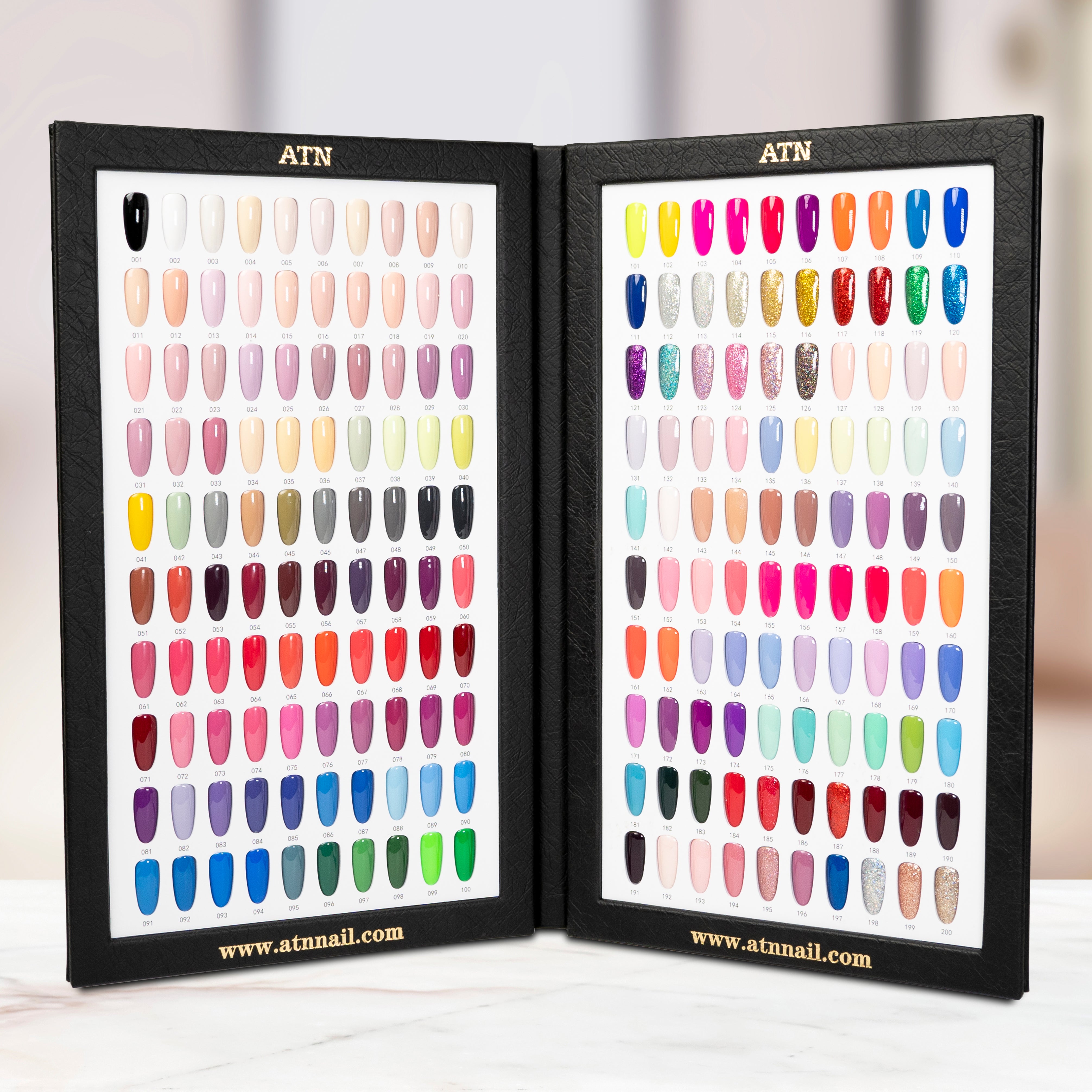 ATN BOOK SAMPLE 200 COLORS (NEW LEATHER) – ATN Nail Supply