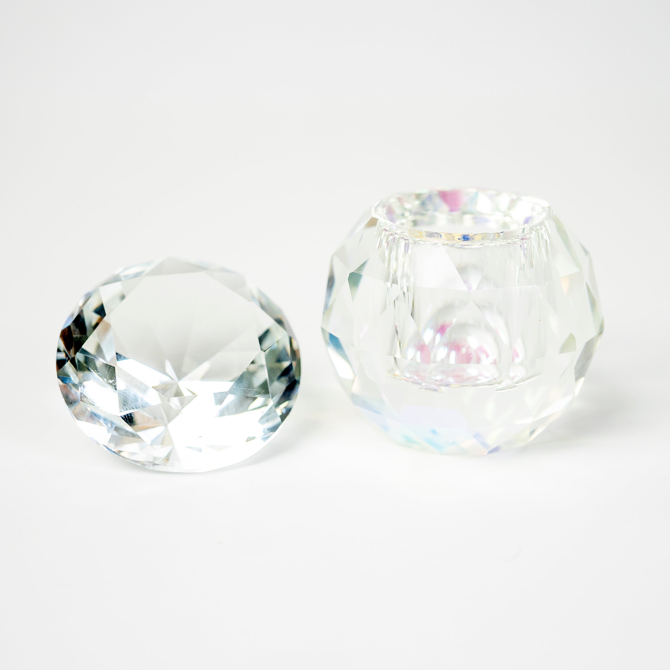 CRYSTAL LIQUID JAR - DIAMOND LID | 2 Colors