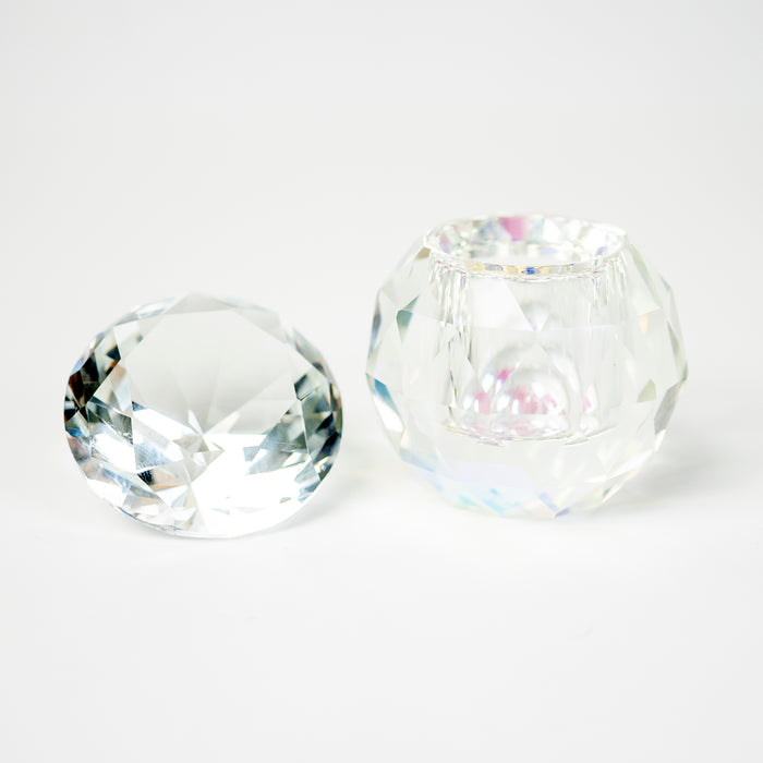 CRYSTAL LIQUID JAR - DIAMOND LID | 2 Colors