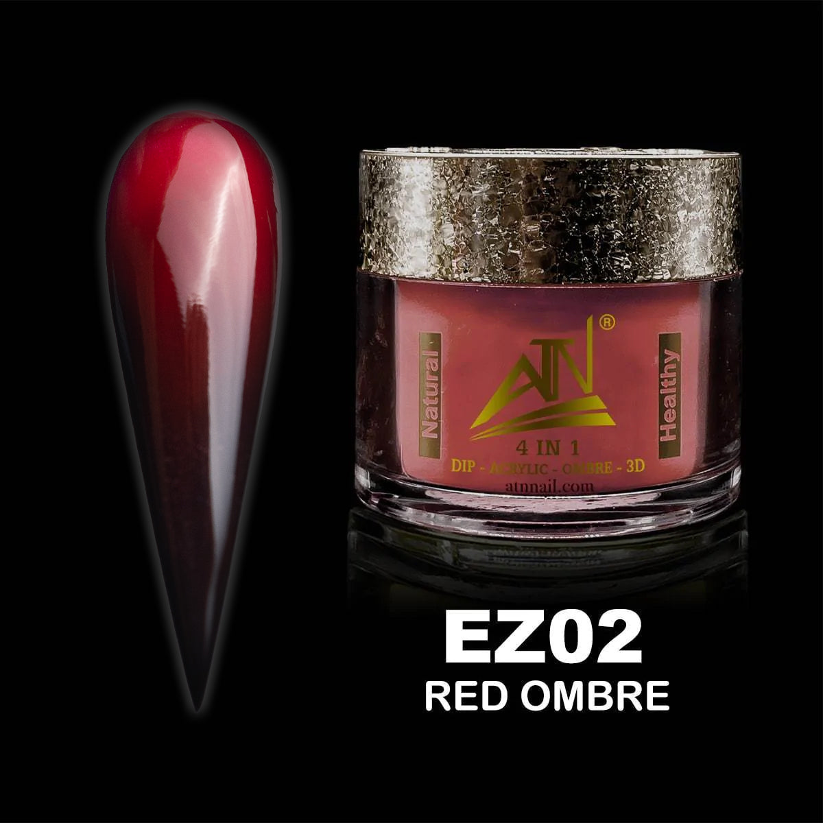 Black & Red Ombre Acrylic Powder