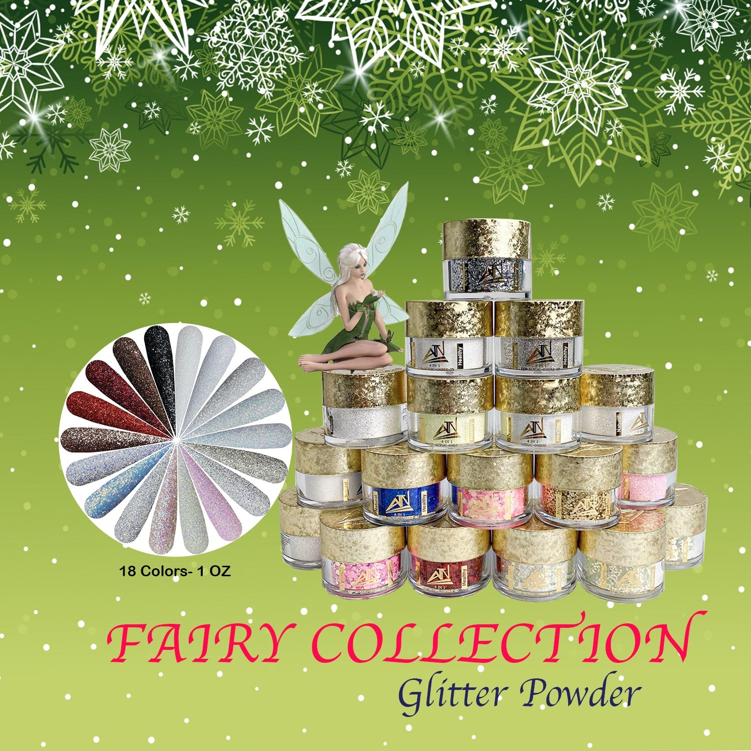 ATN FAIRY COLLECTION 1 oz - SUGAR GLITTER - FR 18 COLORS