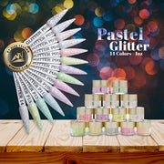 ATN Pastel Glitter 0.5 oz - Set P 14 Colors