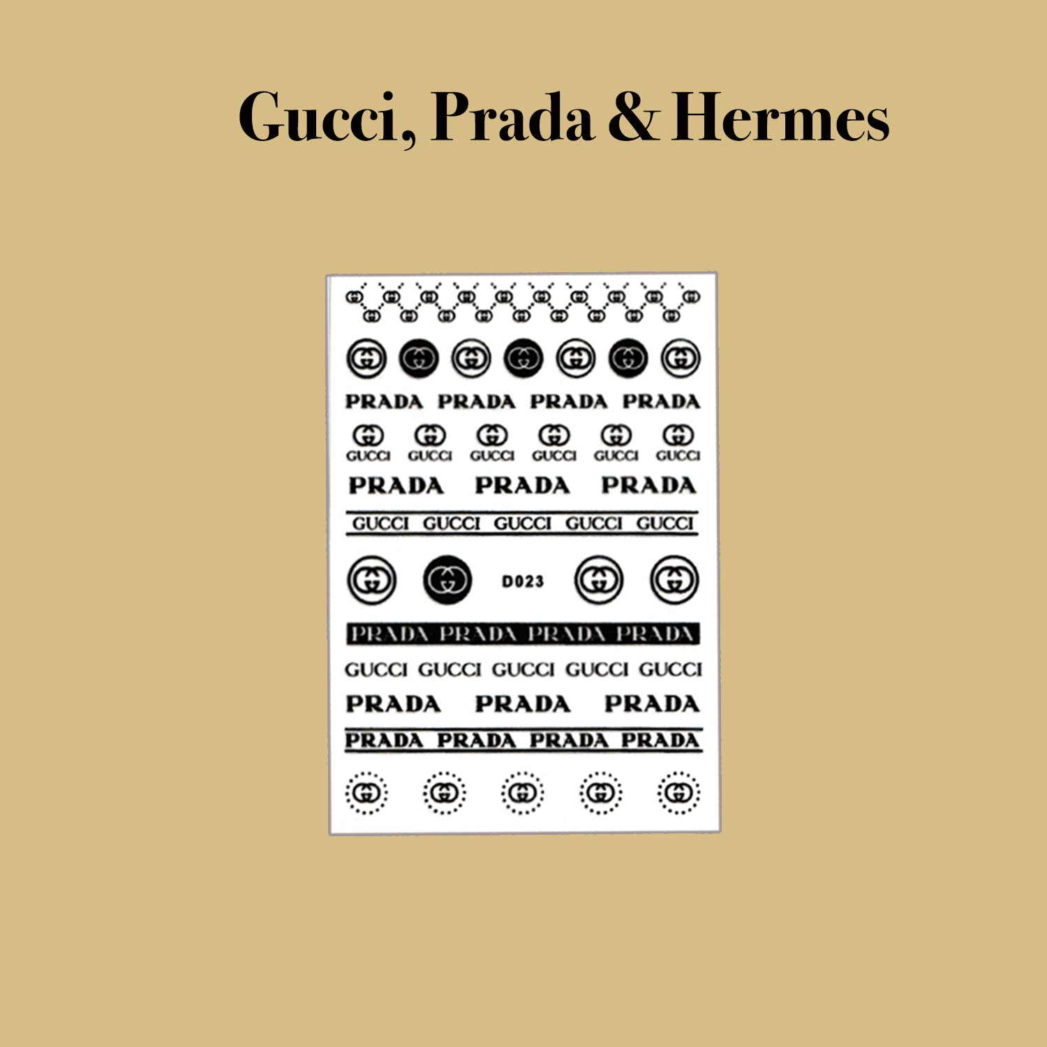 STICKER - PRADA, GUCCI & HERMES | SET 7 PCS