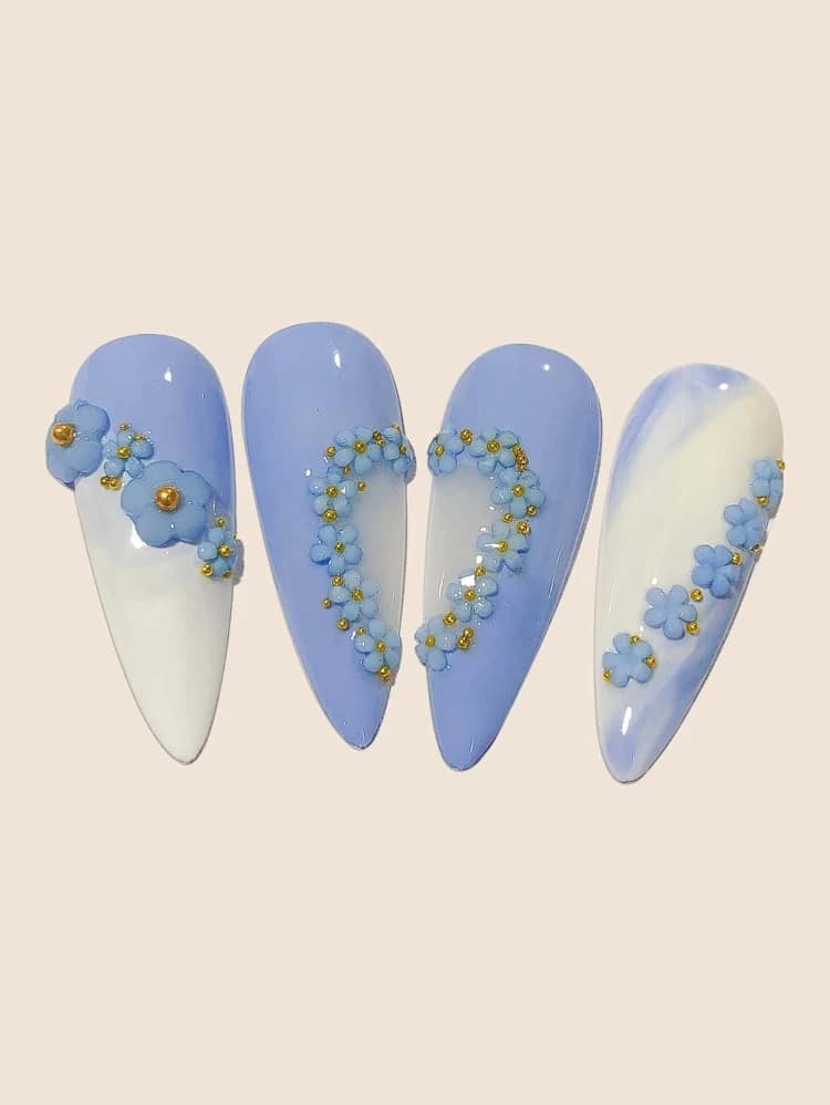 Flower Shaped Nail Art Decoration